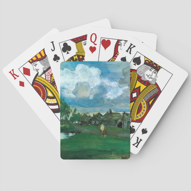 Baraja De Cartas Aldea rusa Valentin Serov (Reverso)