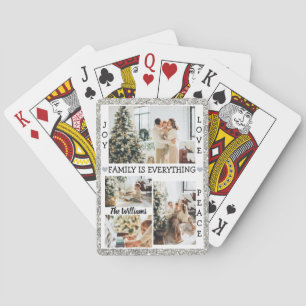Baraja De Cartas Alegría Plata Brillo Amor Paz Nombre de Familia y 