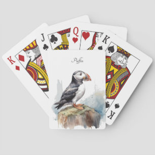 Baraja De Cartas Aleta en una acuarela de rock, personalizado