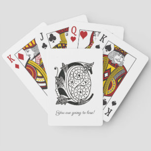 Baraja De Cartas Alfabeto c, letra c, monograma c