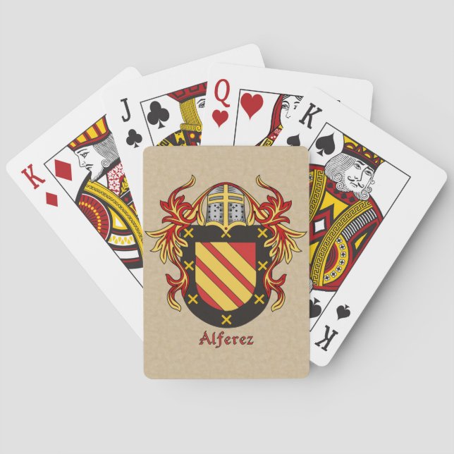 Baraja De Cartas Alferez Heraldic Shield con Mantling (Reverso)