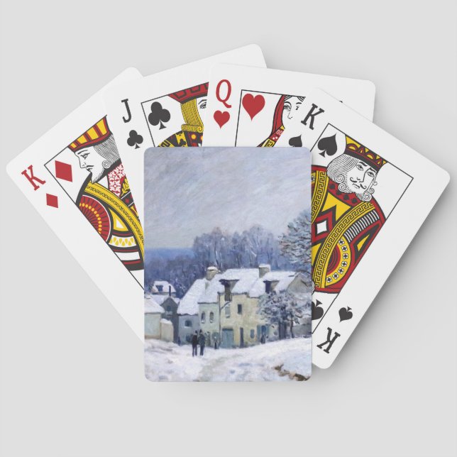Baraja De Cartas Alfred Sisley - Place Chenil en Marly, efecto de n (Reverso)