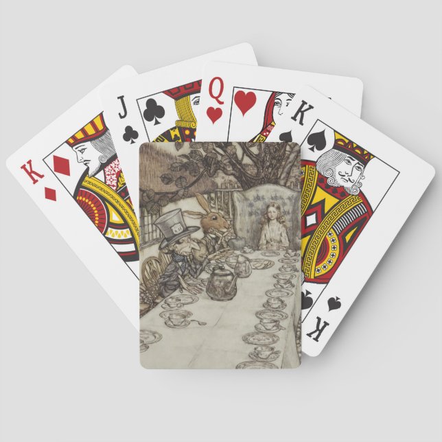 Baraja De Cartas Alice Birthday Uncumpleaños Rabbit Hatter Fiesta (Reverso)