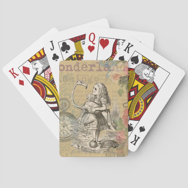 Baraja De Cartas Alice in Wonderland Flamingo Classic (Reverso)