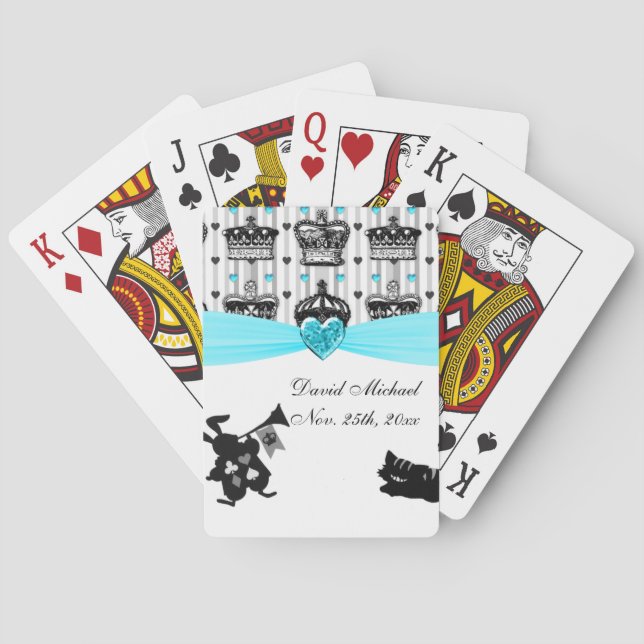 Baraja De Cartas Alice In Wonderland Royal Crowne Baby Shower (Reverso)