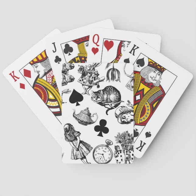 Baraja De Cartas Alice White Rabbit Wonderland Classic (Reverso)