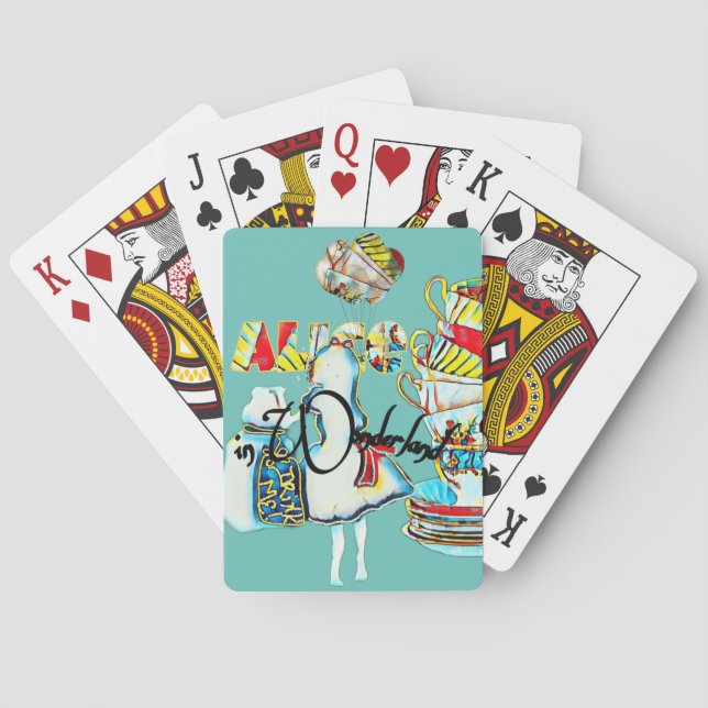 Baraja De Cartas Alicia en el país de las maravillas favorece a las (Reverso)