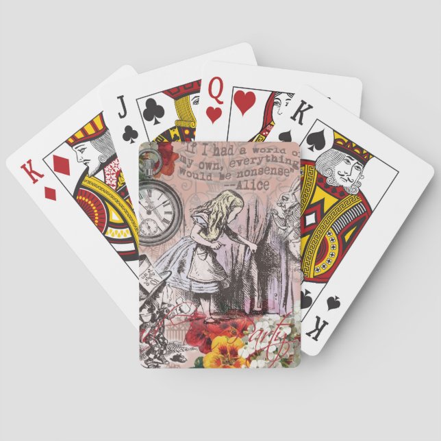 Baraja De Cartas Alicia sin sentido de la cortina maravilla (Reverso)