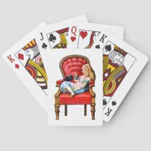 Baraja De Cartas Alicia y Dinah a través del espejo