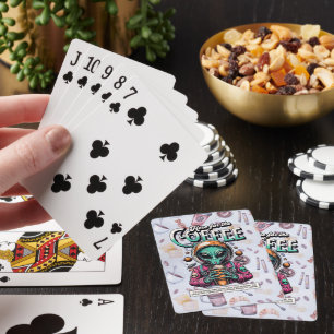 Baraja De Cartas Alien aquí para el café