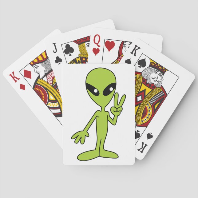 Baraja De Cartas Alien espacial (Reverso)