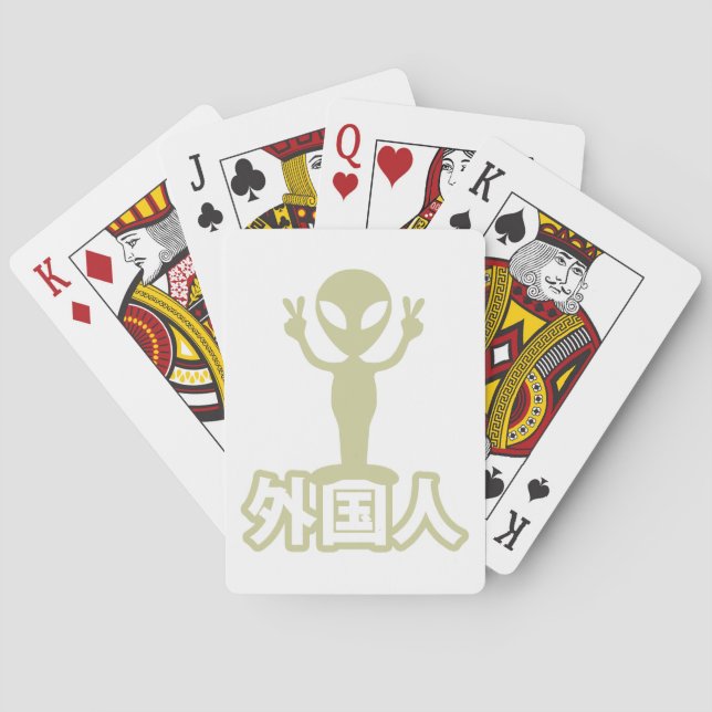 Baraja De Cartas Alien Gaijin ~ Kanji Nihongo / Idioma japonés (Reverso)