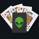Baraja De Cartas alien green head ufo science fiction extraterrestr<br><div class="desc">alien green head ufo science fiction extraterrestrial grunge smile face</div>