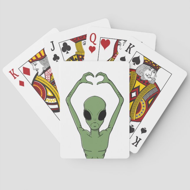 Baraja De Cartas Alien Heart Pose (Reverso)