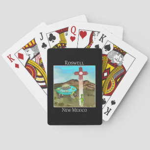 Baraja De Cartas Alien y Spaceship como podría haber sido Roswell