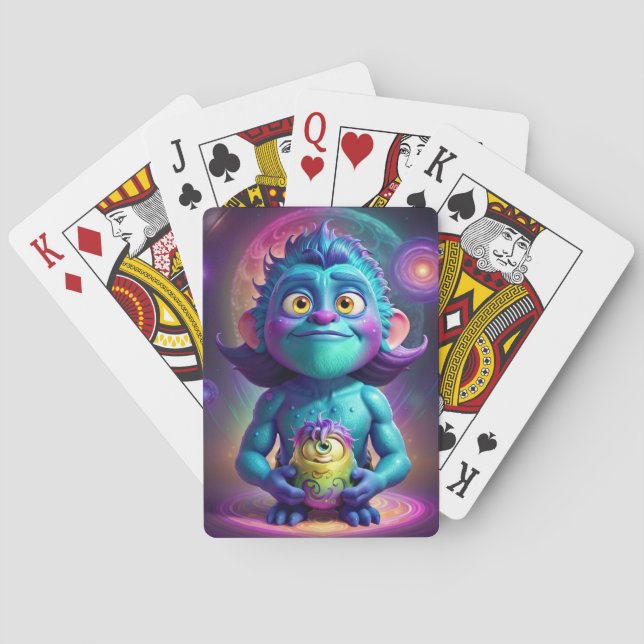 Baraja De Cartas Alienígena del espacio y amigo (Reverso)