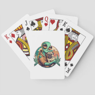 Baraja De Cartas Alienígena y Pug