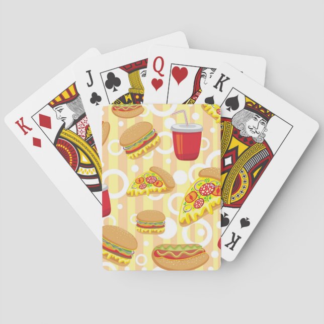 Baraja De Cartas Alimentos de preparación rápida (Reverso)
