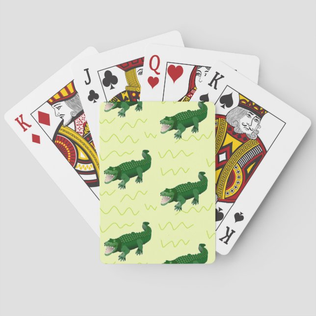 Baraja De Cartas Alligador amarillo (Reverso)