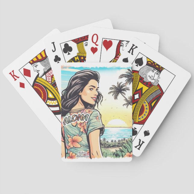 Baraja De Cartas Aloha Chica (Reverso)