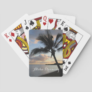 Baraja De Cartas Aloha del Océano Pacífico tropical soñando
