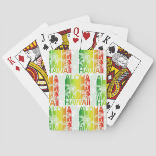 Baraja De Cartas Aloha Hawaii Retro Summer Floral
