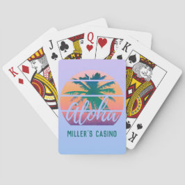 Baraja De Cartas Aloha Tropical Vintage Tu Nombre Casino