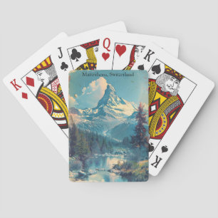 Baraja De Cartas Alpes suizos de Matterhorn