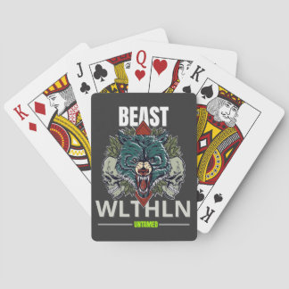 Baraja De Cartas Alpha Beast _ Untamed Wolf Streetwear Fearless