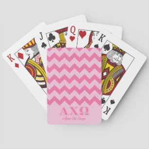 Baraja De Cartas Alphi Chi Omega Letras Rosas
