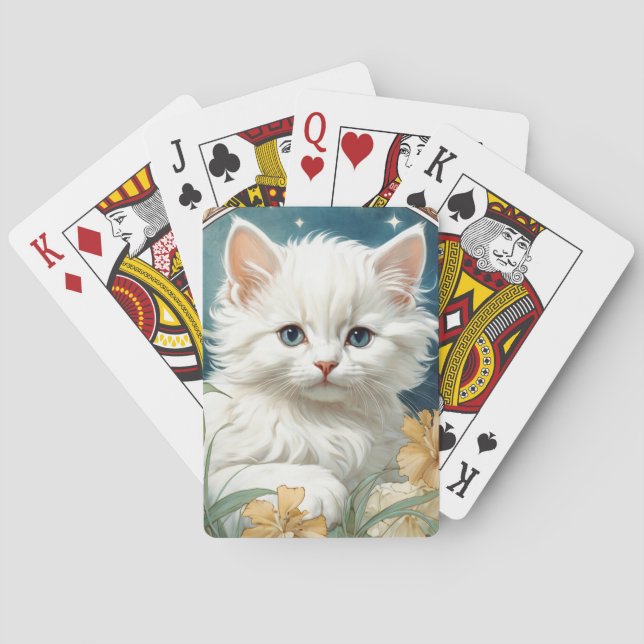 Baraja De Cartas Alphonse Mucha Art Nouveau Kitten (Reverso)