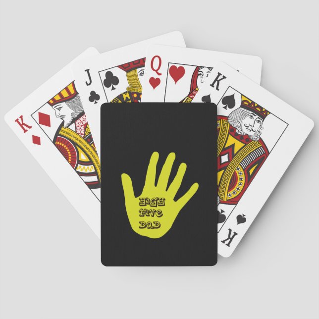 Baraja De Cartas Alta mano de cinco papas (Reverso)