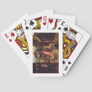 Baraja De Cartas Altarpiece de los ermitaños (aceite en el panel)