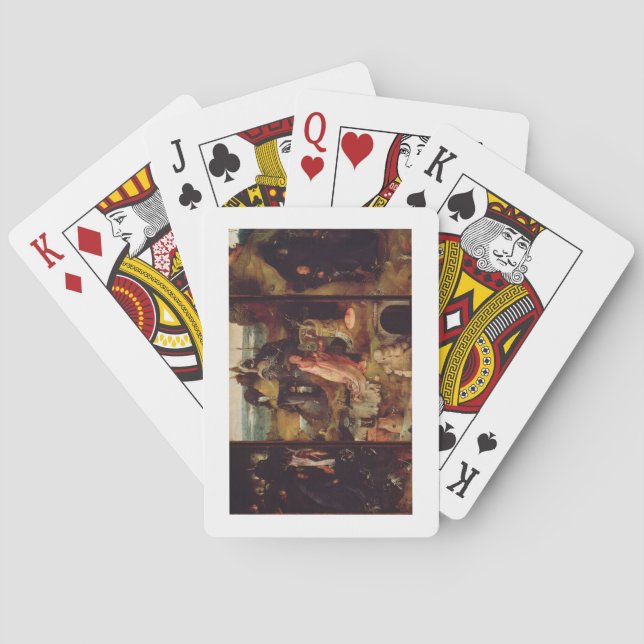 Baraja De Cartas Altarpiece de los ermitaños (aceite en el panel) (Reverso)