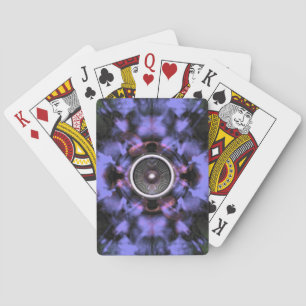 Baraja De Cartas Altavoz musical de fondo morado