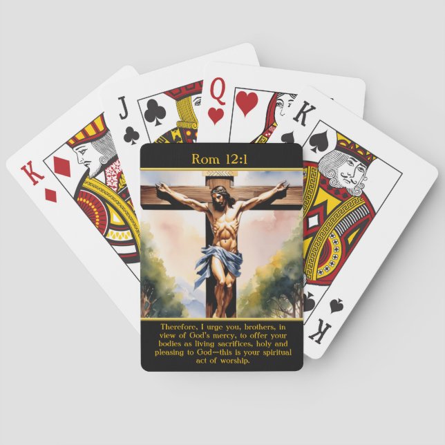 Baraja De Cartas Altura 12:1 Salvador sobre Montañas Alturas (Reverso)