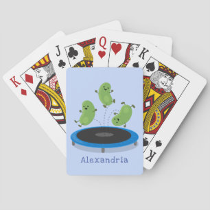 Baraja De Cartas Alubias verdes graciosas y lindas en el personaliz