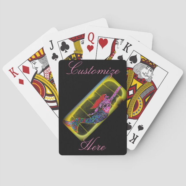 Baraja De Cartas alza de sirena rosa (Reverso)