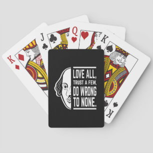 Baraja De Cartas Ama a todos, confía en unos pocos Cita de Shakespe