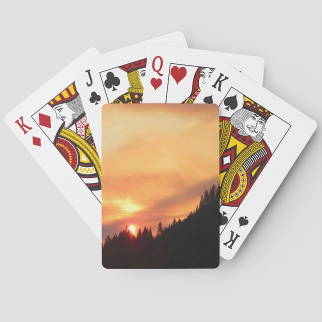 Baraja De Cartas Amanecer de humo sobre las montañas... (Reverso)