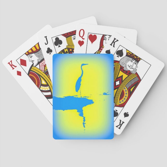 Baraja De Cartas amanecer de la garza azul (Reverso)