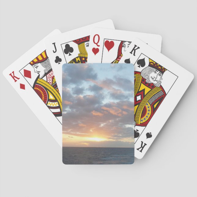 Baraja De Cartas Amanecer en el mar I Pastel (Reverso)