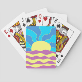 Baraja De Cartas Amanecer y olas resumen arte
