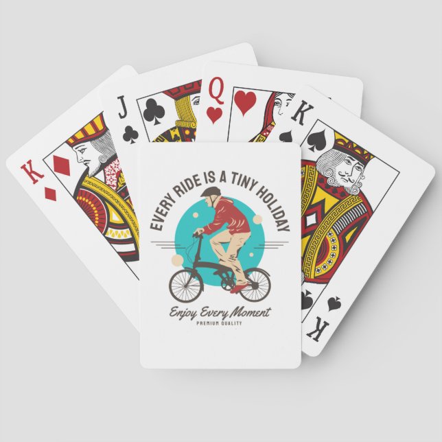 Baraja De Cartas Amante de la bicicleta - Disfruta cada momento (Reverso)
