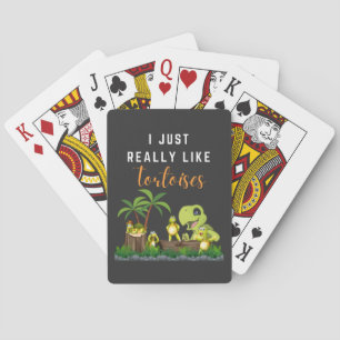 Baraja De Cartas Amante De La Tortuga Dice Que Me Gusta Realmente T