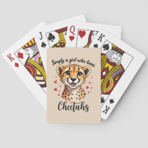Baraja De Cartas Amante del guepardo lindo arte de vida silvestre c