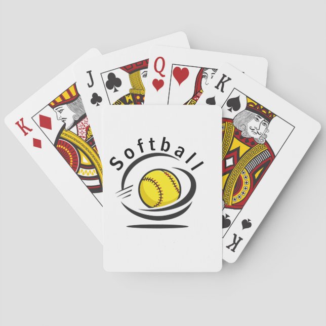 Baraja De Cartas Amante del Sóftbol (Reverso)