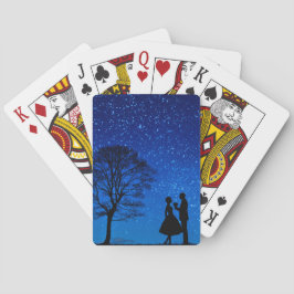 Baraja De Cartas Amantes bajo una luna llena    