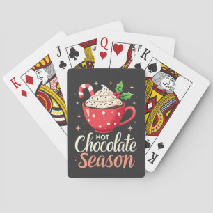 Baraja De Cartas Amantes de los Navidades de la temporada de chocol