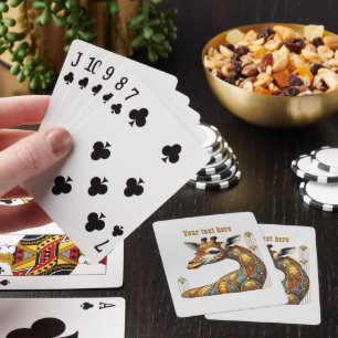 Baraja De Cartas Amantes del Art Deco jirafa personalizable